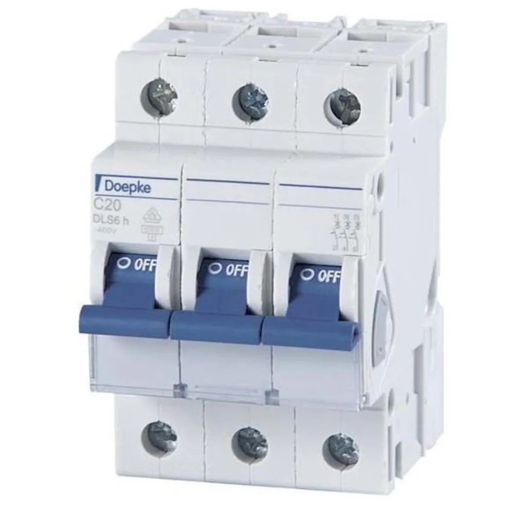 Disjoncteur magnétothermique triphasé Doepke DLS-6H C25 400V 6kA C