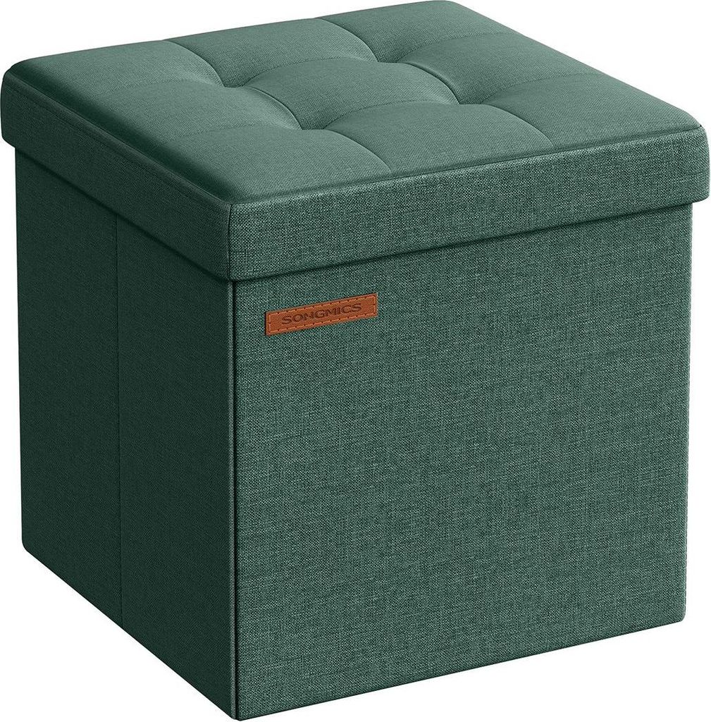 Klapphocker mit Stauraum 30 x 30 cm, Vintage-Grün