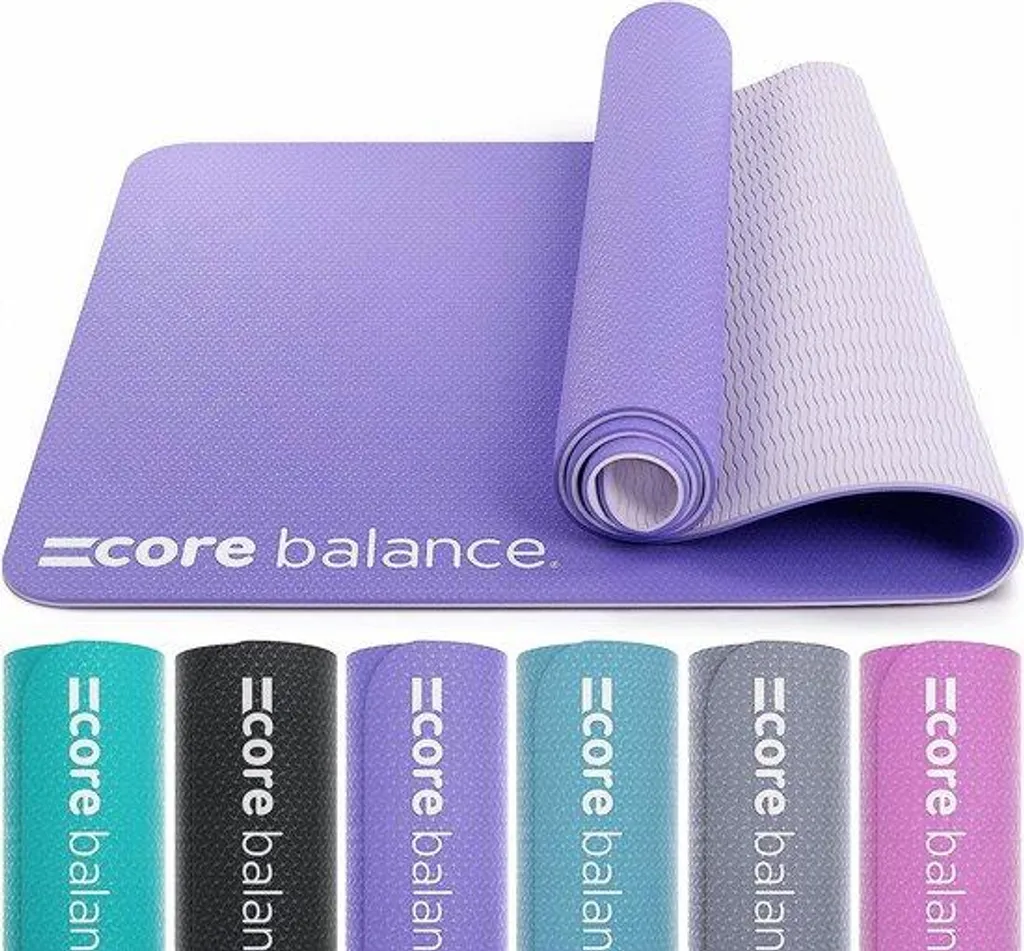 Tapis de yoga et fitness 6mm pour exercices au sol et gym d'entretien