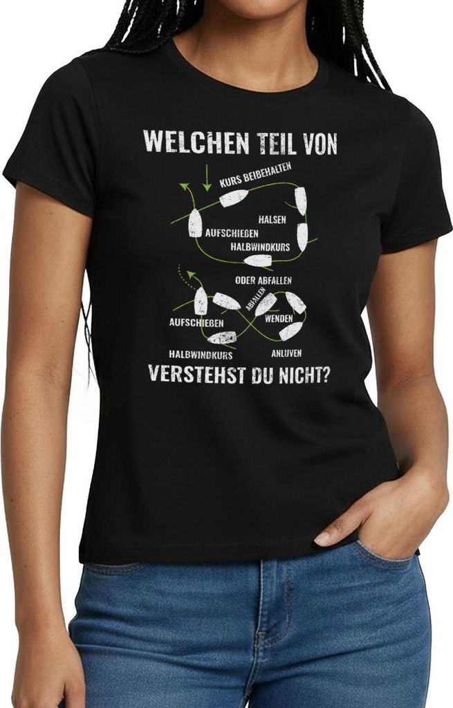 Spreadshirt Segeln Welchen Teil Davon Verstehst Du Nicht Frauen T-Shirt, S, Schwarz