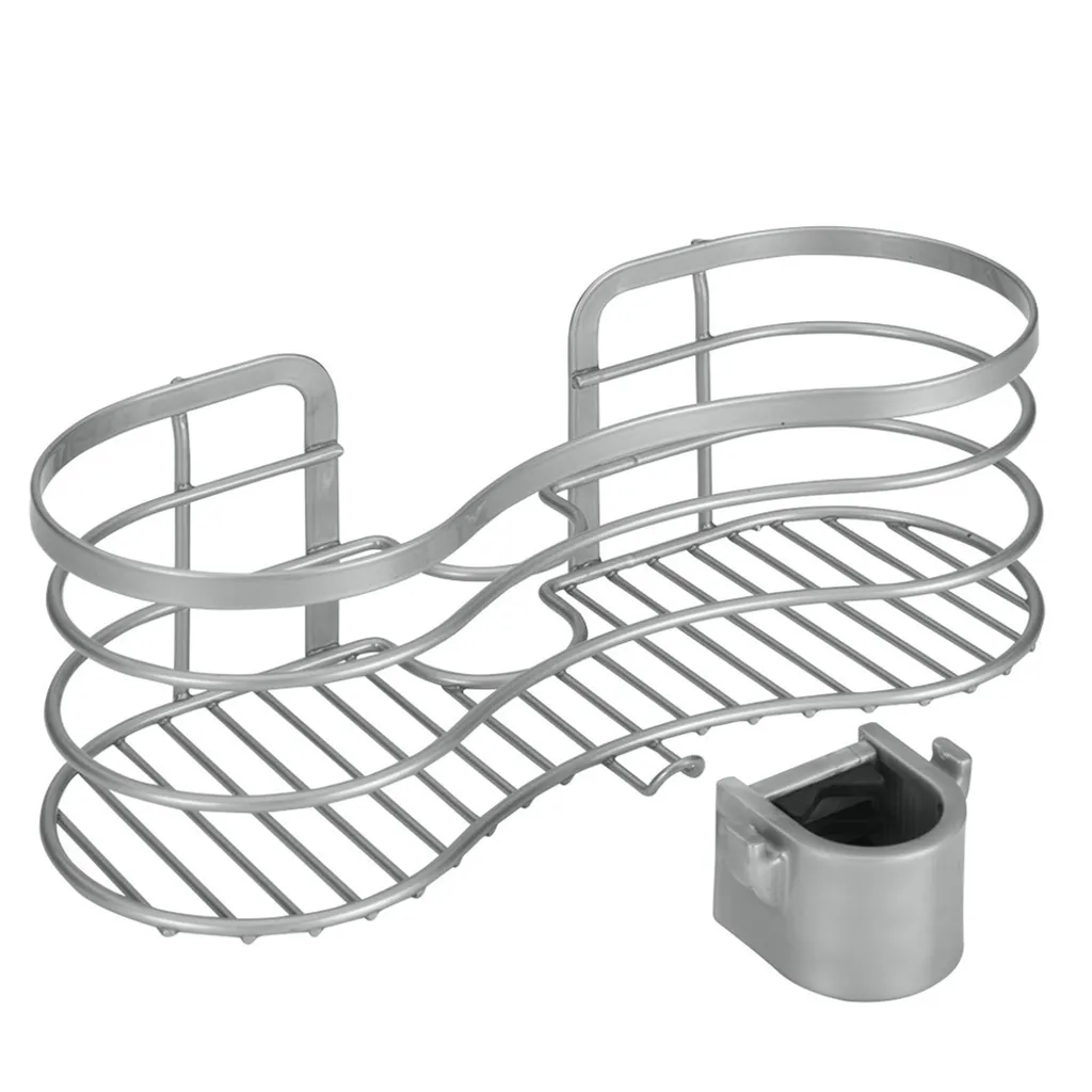 Rangement de Douche à Suspendre Metaltex Viva Argenté Gain de Place