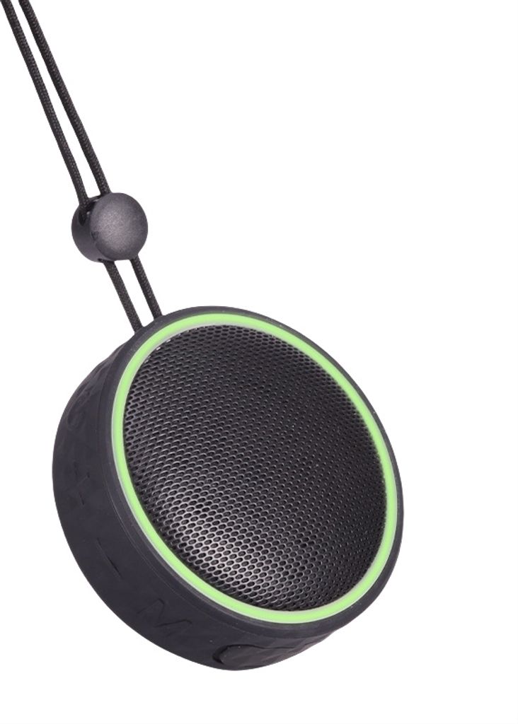 INF FM0208 Tragbarer Lanyard-Bluetooth-Lautsprecher mit magnetischer Saugfunktion Schwarz
