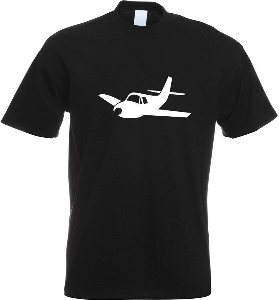 Kiwistar - T-Shirt - schwarz - Flugzeug - Segelflugzeug - Gleiter Motiv Bedruckt Funshirt Design Print - mit Motiv Bedruckt - Funshirt Design - Spo...