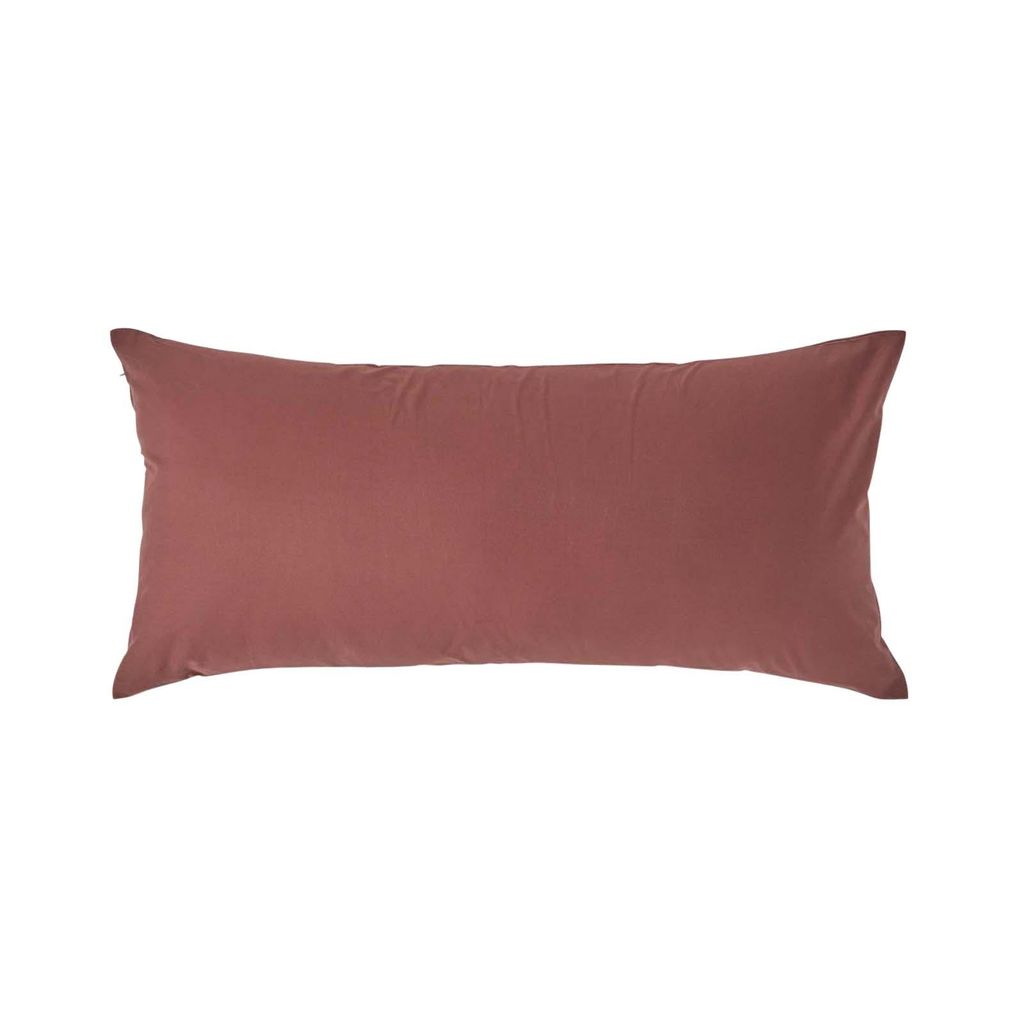 HOMESCAPES Taie d'oreiller densité 200 fils chocolat, 40 x Image du produit 
