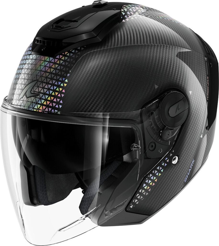 Shark RS Jet Carbon Ikonik Jethelm, schwarz/silber, XL (61/62)