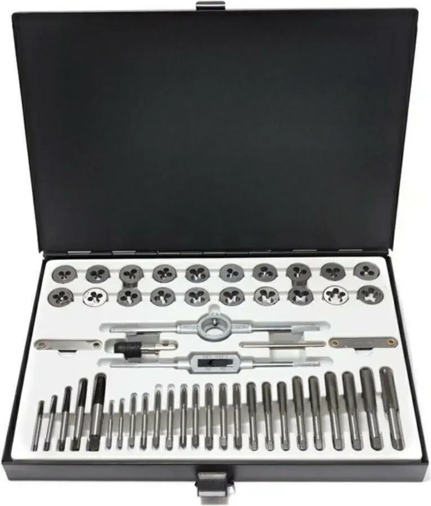 Kit filetage 50 pièces Scheppach en acier robuste avec coffret métal