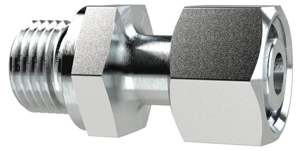 Riegler Einstellbare gerade Einschraubverschraubung, M14x1,5a., Rohr-AØ10mm, Stahl verz.