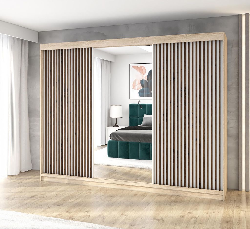 Schwebetürenschrank FARA 3-türig Schrank 200 cm Produktbild 