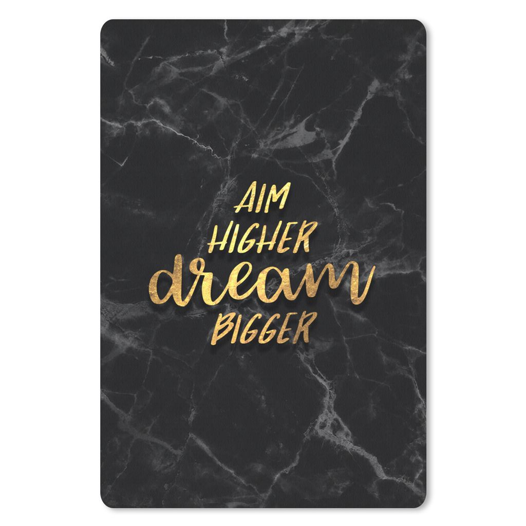 MuchoWow® Mauspad Mousepad Zitate - Traum - Gold - Marmor Produktbild 