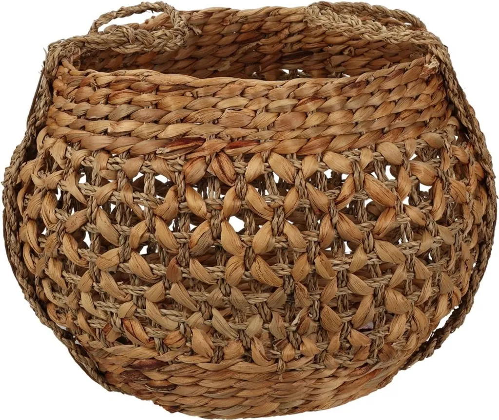 Panier de rangement en jonc de mer naturel tressé à la main 40x27 cm