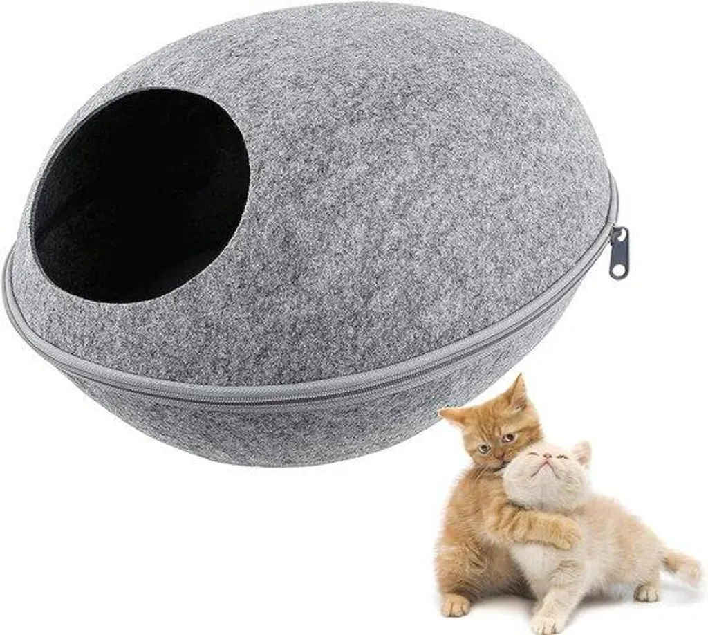 Lit pour chat cocon design œuf pour un sommeil calme et sécurisé - 5kg+