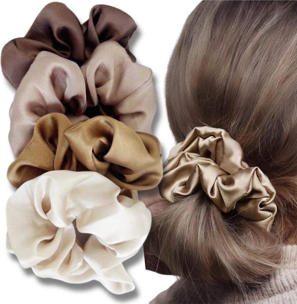 Čelenka do vlasov SCRUNCHIE, sada 4 ks, saténová Obrázok produktu 
