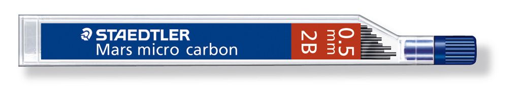 Mines fines STAEDTLER® Mars micro carbone, 0,5 mm, 2B, Image du produit 