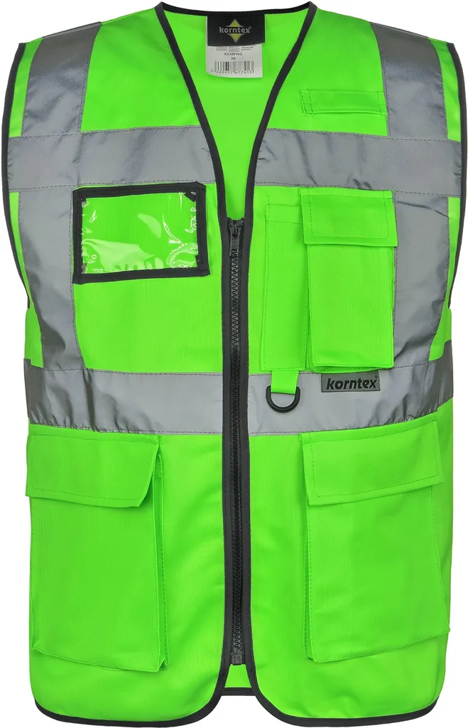 Gilet Riflettente Verde Neon Korntex KXMF XL - Sicurezza per Tutti