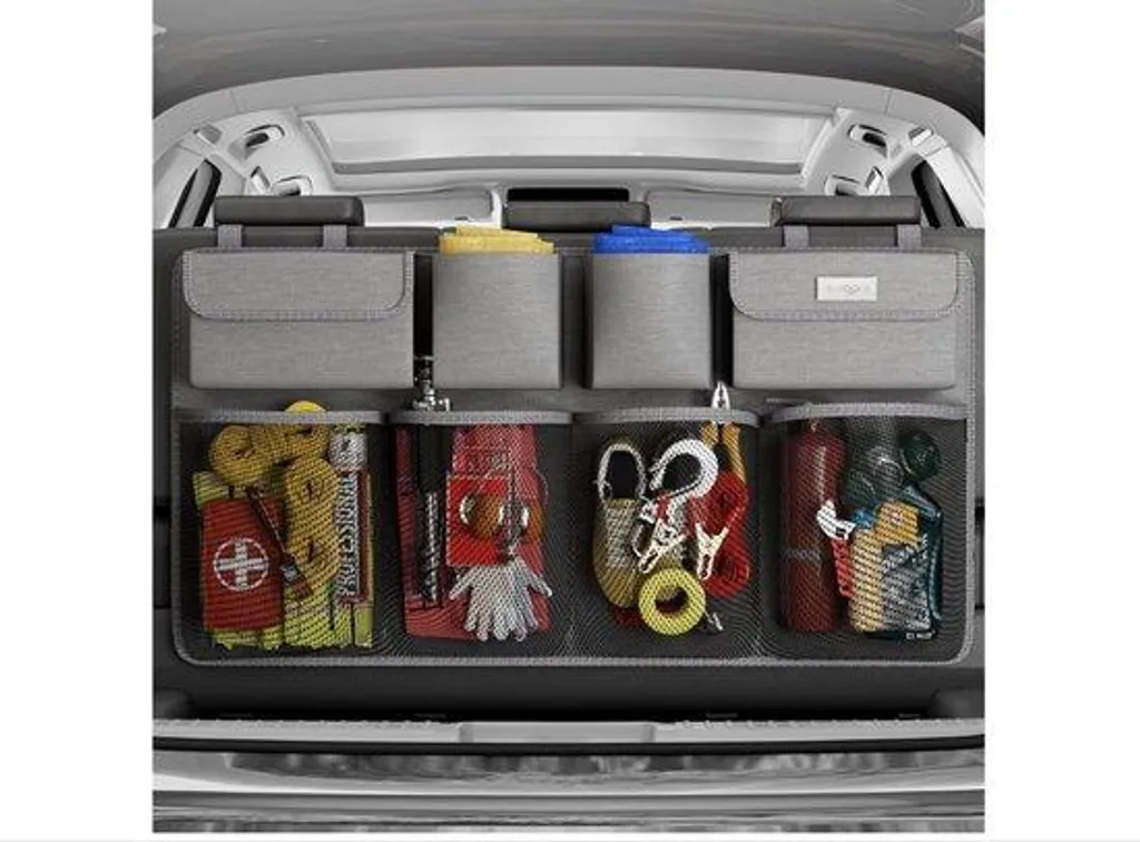 Organiseur de coffre voiture 3e génération gris à 4 compartiments