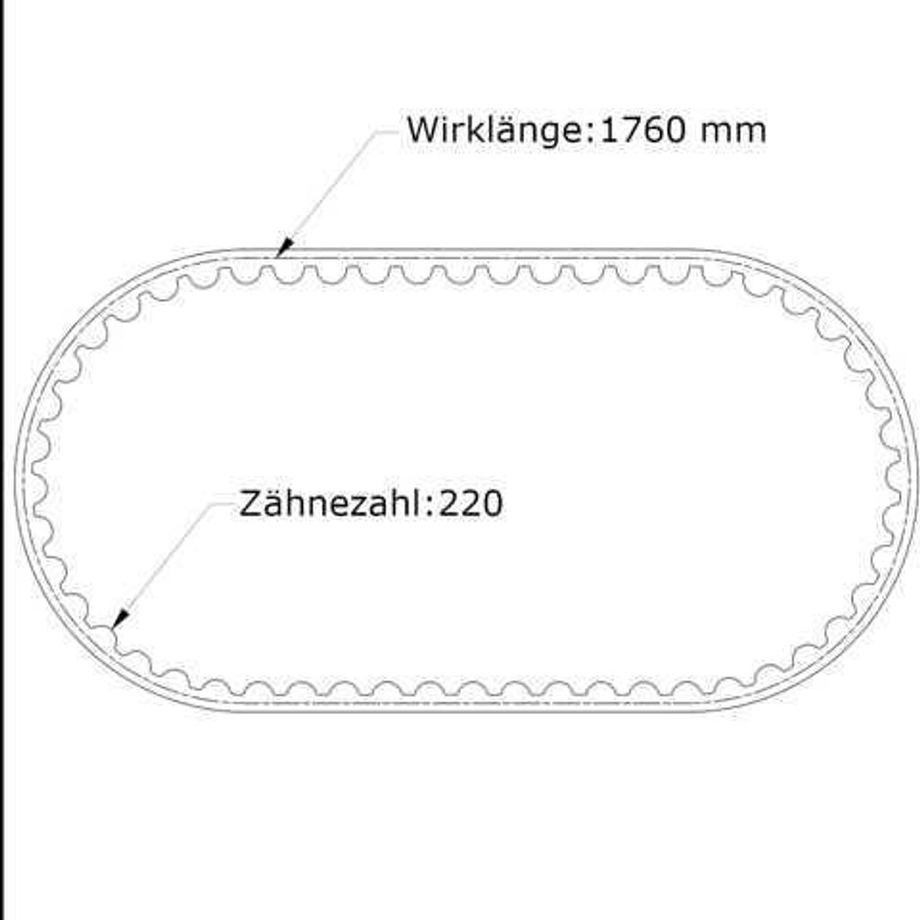 Zahnriemen HTD 1760-8M-20 mm SWR