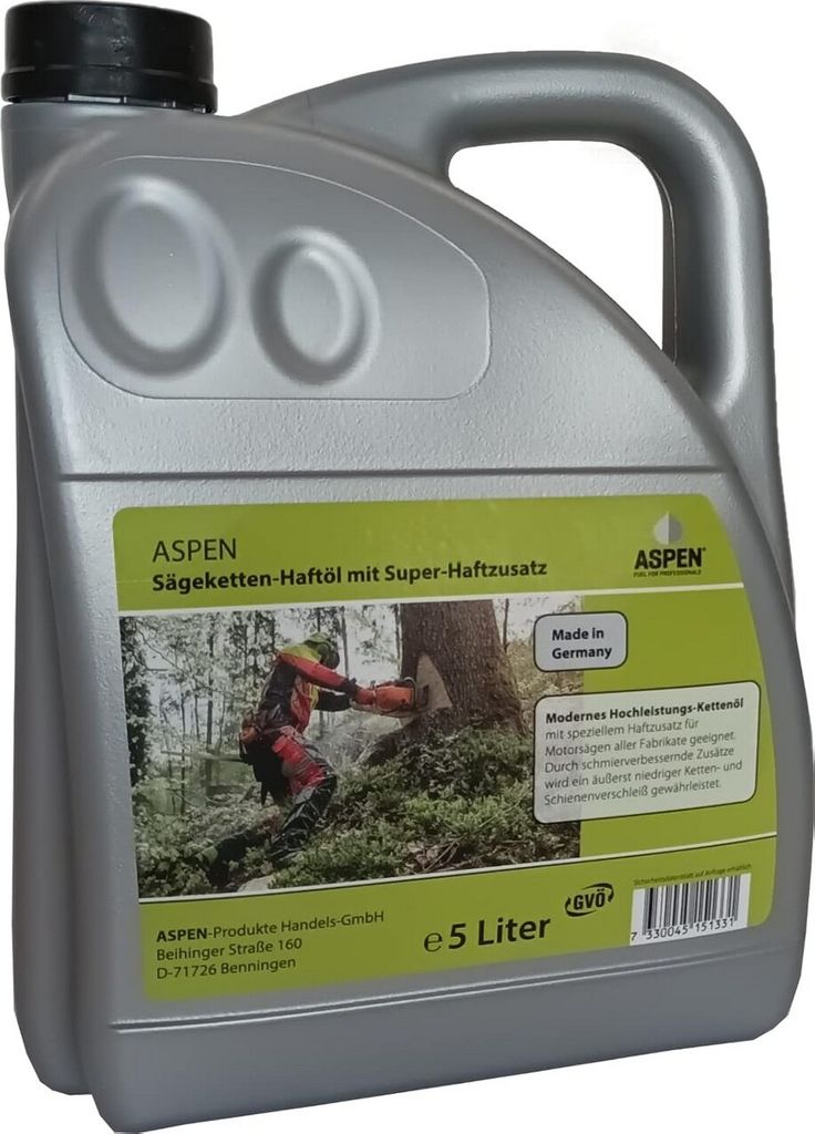 ASPEN mineralisches Kettenöl, Sägeketten-Haftöl, 5 Ltr