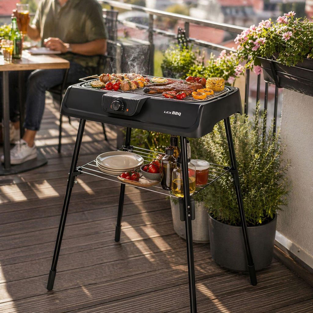 Tisch- und Standgrill elektrisch ca. 52 x 39 cm mit