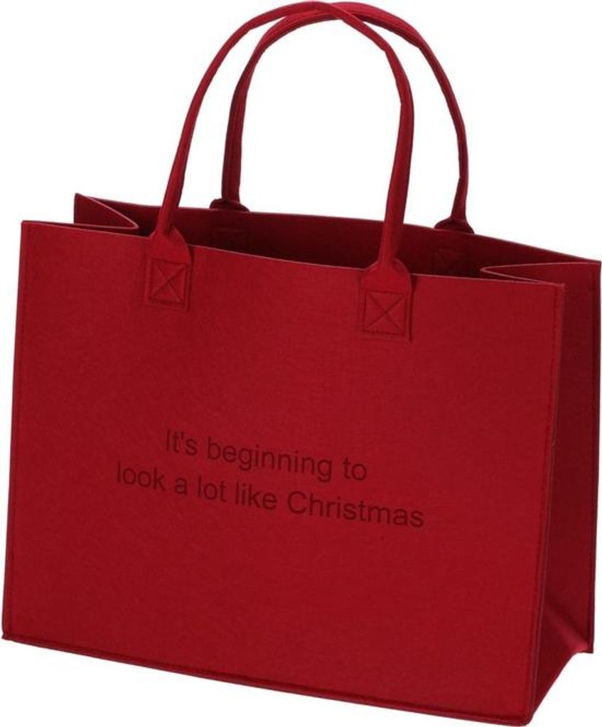 Tragetasche - Weihnachtssprüche - ca. 44 x 34 cm - 1 Stück