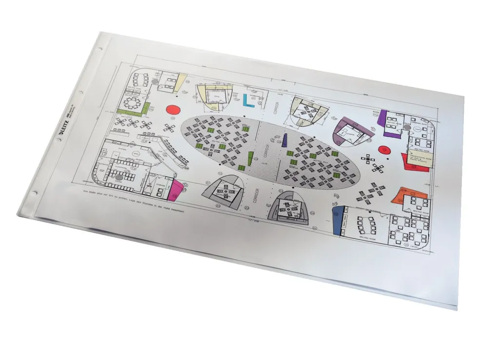 Leitz 4703-00-00 Pochette Standard A3 Paysage PP Grainée Incolore