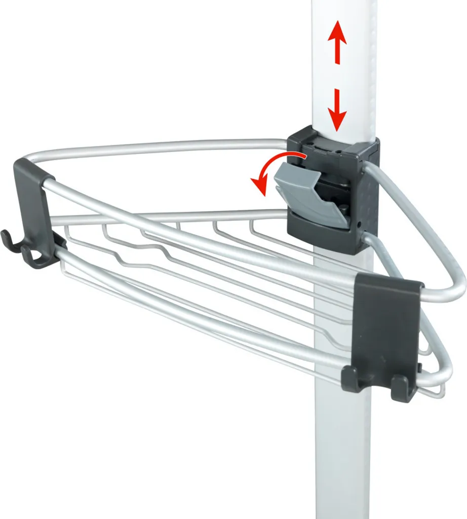 Serviteur de douche télescopique Purio - Étagère d'angle sans perçage - 4