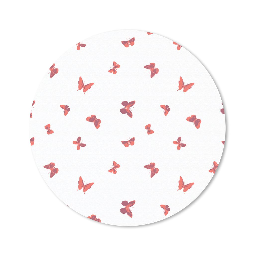 MuchoWow Mauspad Mousepad Schmetterlinge - Muster - Tiere 20x20 cm - Mousepads - Maus Mat - Pad - Mausunterlage - Schreibtischmatte