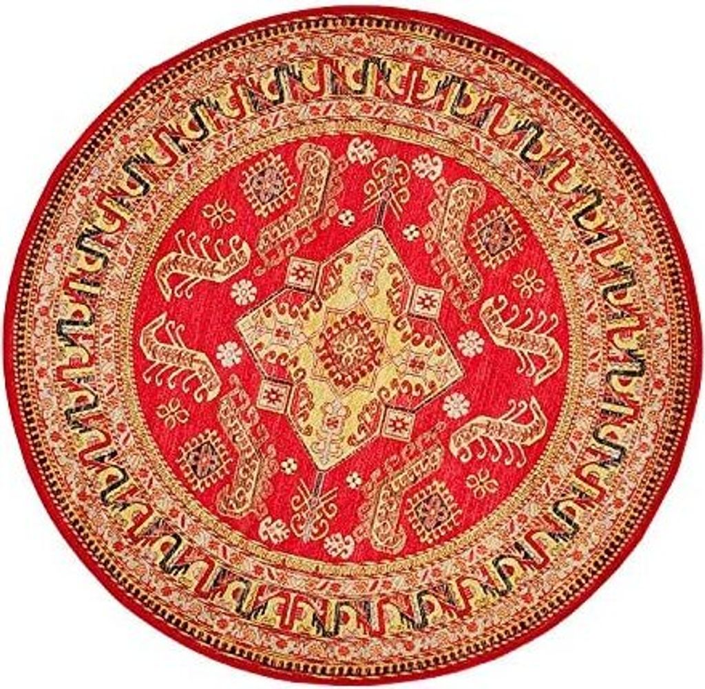 Insun Runder Teppich, Waschbarer Teppich Retro Böhmische Geometrische mit Anti-Rutsch fürs Wohnzimmer, Flur, Schlafzimmer, Kinderzimmer, Babyzimm...