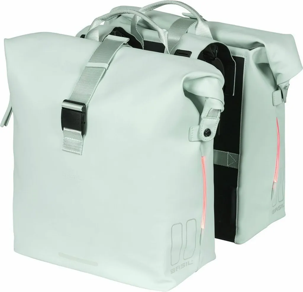 Sacoche Double Basil SoHo Aurore Boréale Imperméable avec Éclairage LED