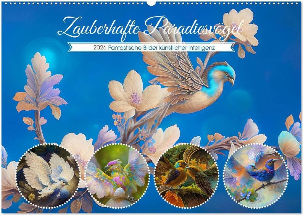 Zauberhafte Paradiesvögel (Wandkalender 2026 DIN A2 quer), CALVENDO Monatskalender
