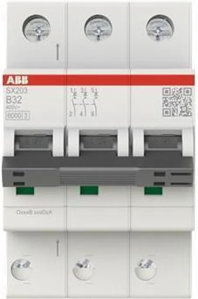 Disjoncteur ABB 3P 32A courbe B avec pouvoir de coupure de 6kA