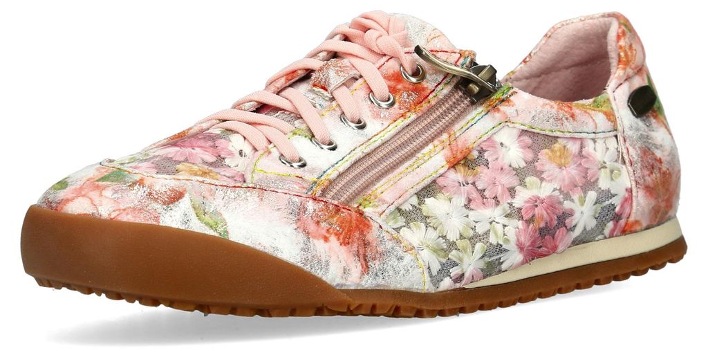 Laura Vita Damen Sneaker Mesh Stickerei Glitzer Textil TIVANAO 05, Größe:38 EU, Farbe:Rosa