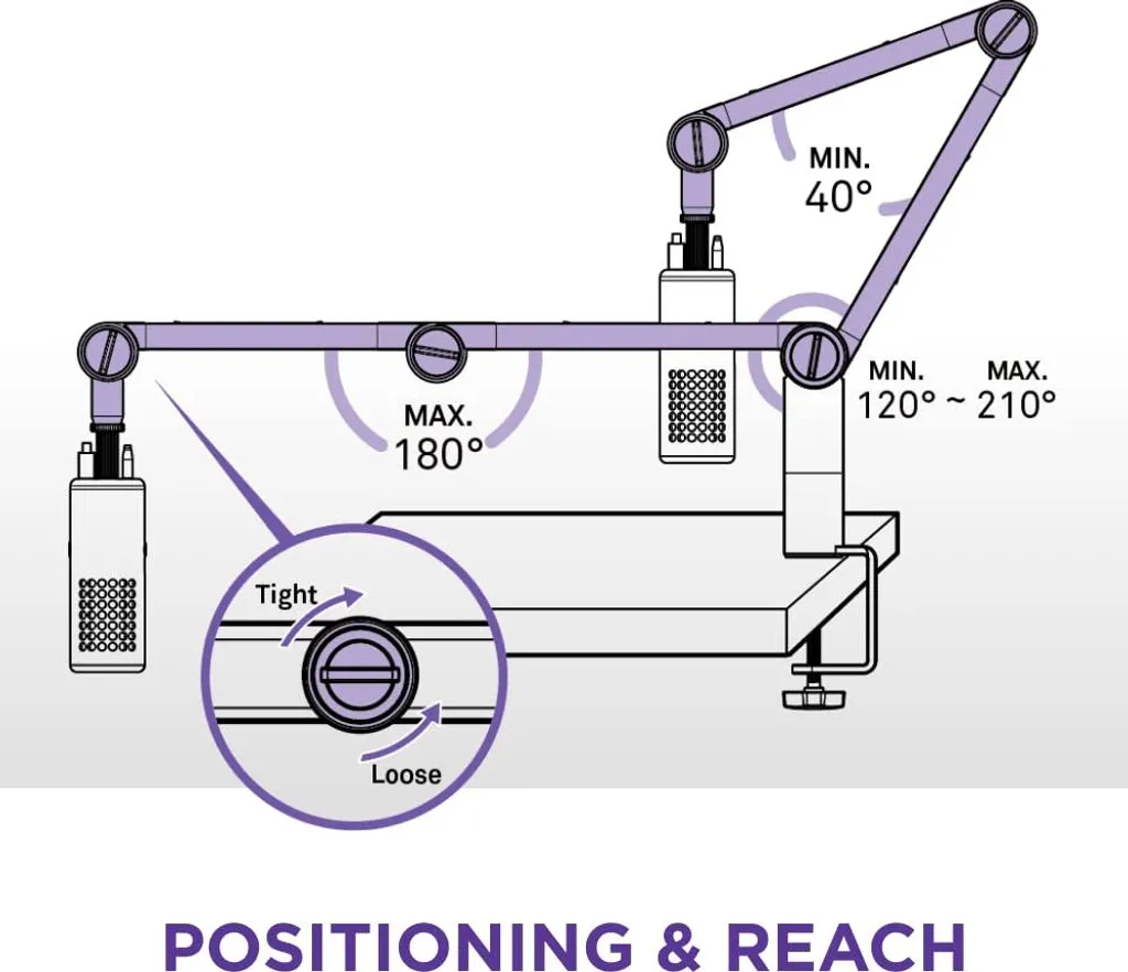 Support micro NZXT Boom Arm Mini noir idéal pour streaming et gaming
