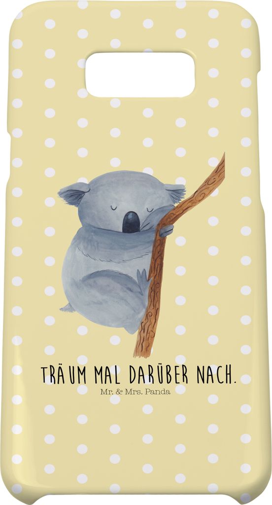 Mr. & Mrs. Panda Samsung Galaxy S8 plus Handyhülle Koalabär - Gelb Pastell - Geschenk, Handycover, Handy, Hülle, Koala, Schlafzimmer, Bär, schl...