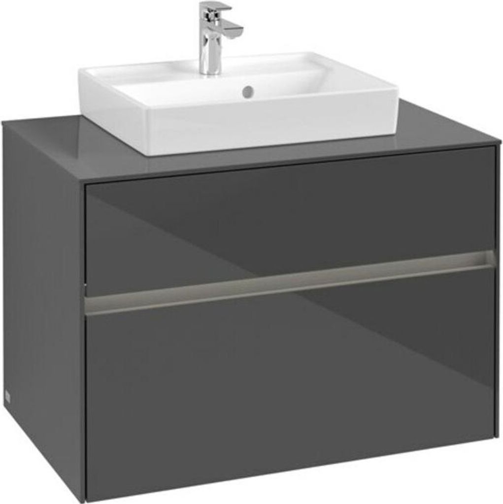 V&B Waschtischunterschrank Collaro 80x54,8x50cm, WT mi, LED 5,7 W, glo Gr