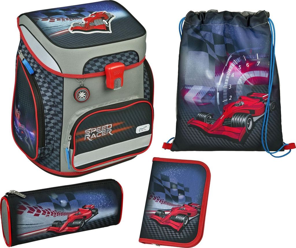 Scooli SchulranzenSet 5-tlg. EasyFit Speed Racer Produktbild 