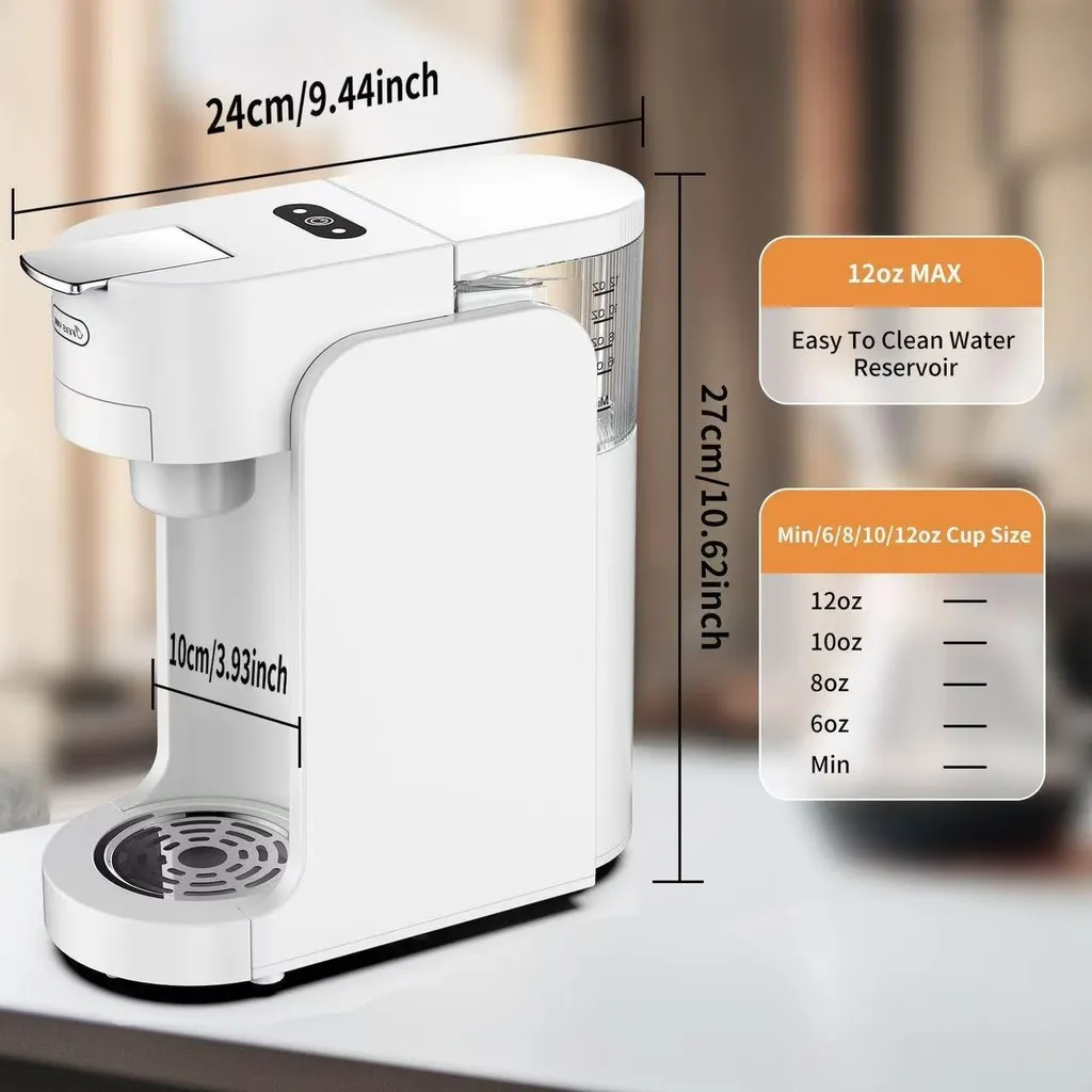 Machine à café Zimilo compacte compatible capsules K-Cup blanc espresso