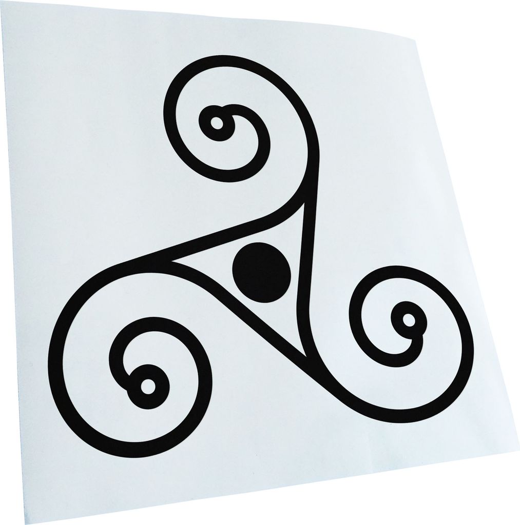 Kiwistar - Autoaufkleber - Triskele gallischen Helm - Schwarz - 30x27cm - Aufkleber für Auto, Laptop, Fahrrad, LKW, Motorrad mehrfarbig JDM Decal ...
