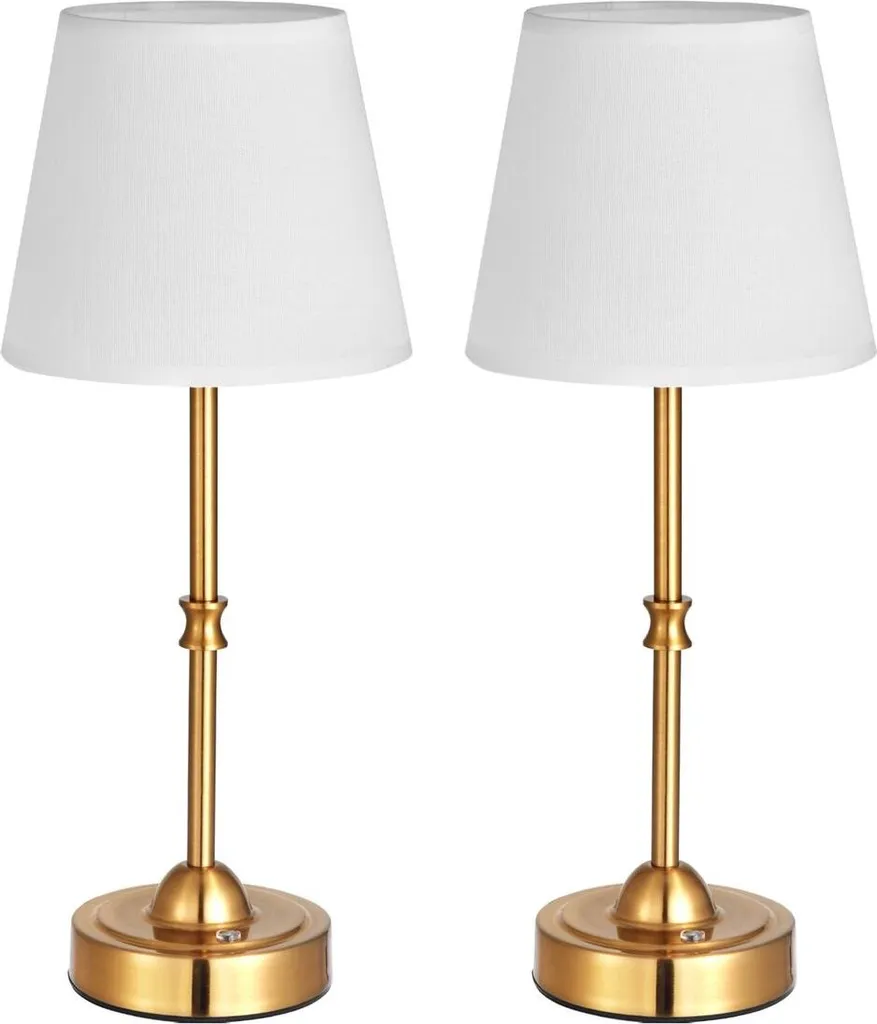 Lampe table sans fil rechargeable dorée : fini les câbles sur vos tables