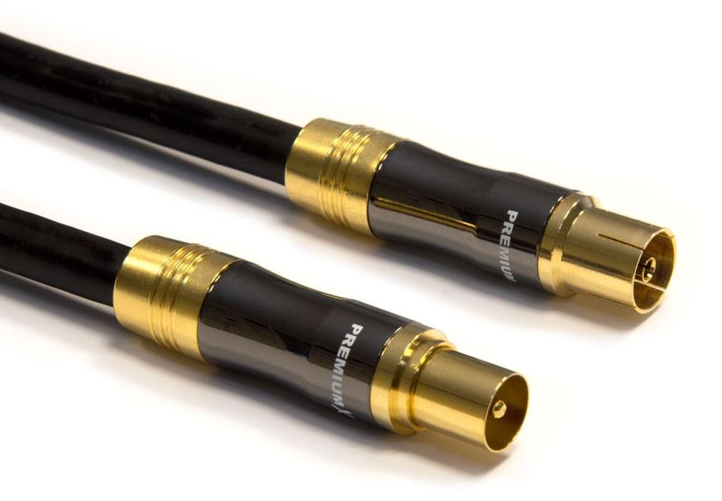 PremiumX 10m Gold-Line TV Antennenkabel Schwarz Produktbild 