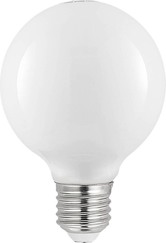 LED-Leuchtmittel G80 E27, 8 W, 2.700 K, opal, dimmbar