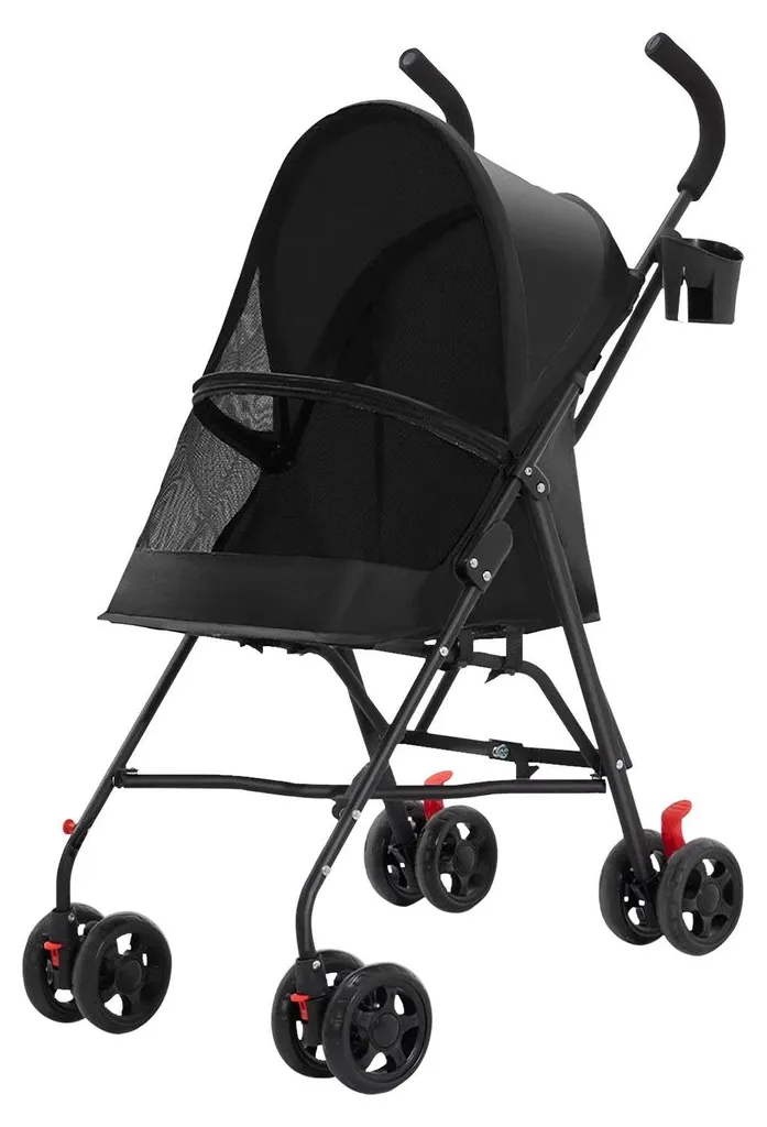 Poussette pour animaux pliable Oxford 300D - Transport sécurisé 4 roues