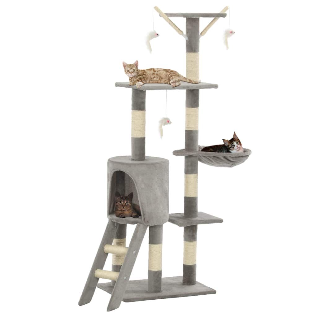 vidaXL Tiragraffi per gatti con colonne in sisal 138 cm Immagine del prodotto 
