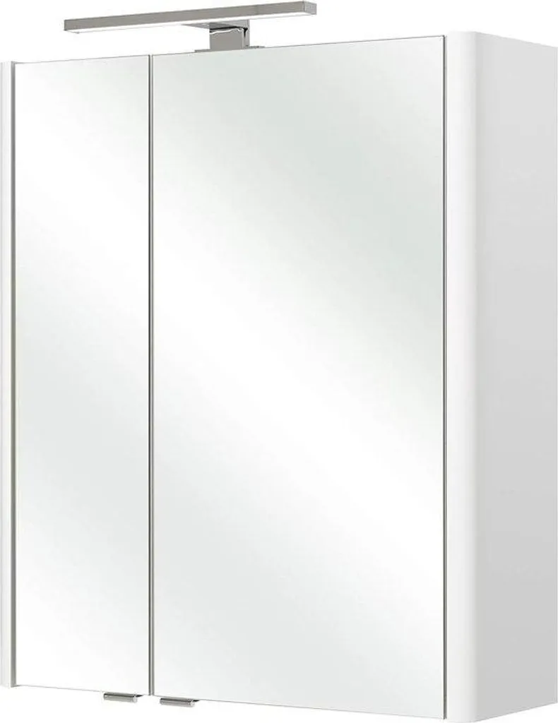 Grand miroir salle de bain blanc brillant 60x70 cm - Quickset 359