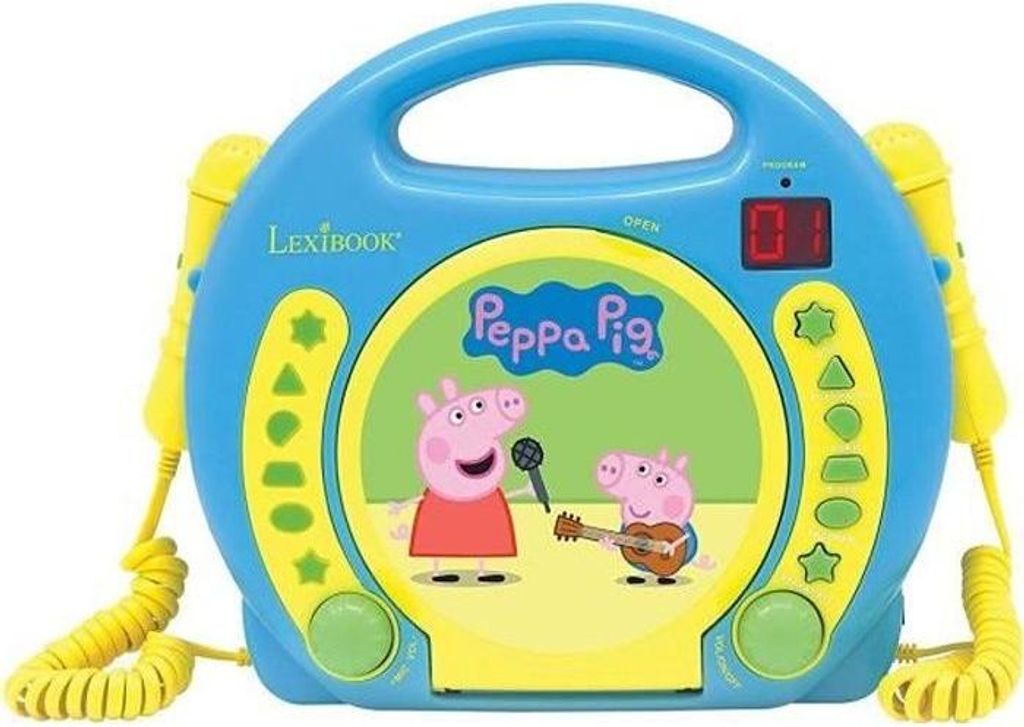 Lecteur CD Karaoké Peppa Pig, 2 Microphones Inclus, Image du produit 