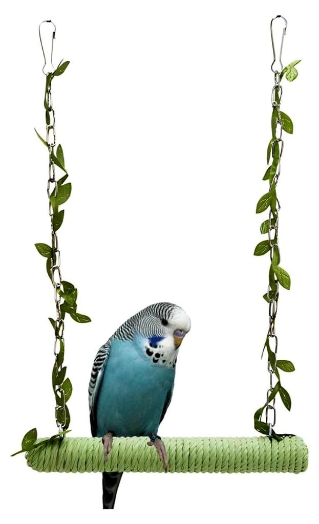 Vogelschaukel, Sitzstange für Papageien, Hängespielzeug für Unzertrennliche, Wellensittiche, Conures, Finken und Nymphensittiche