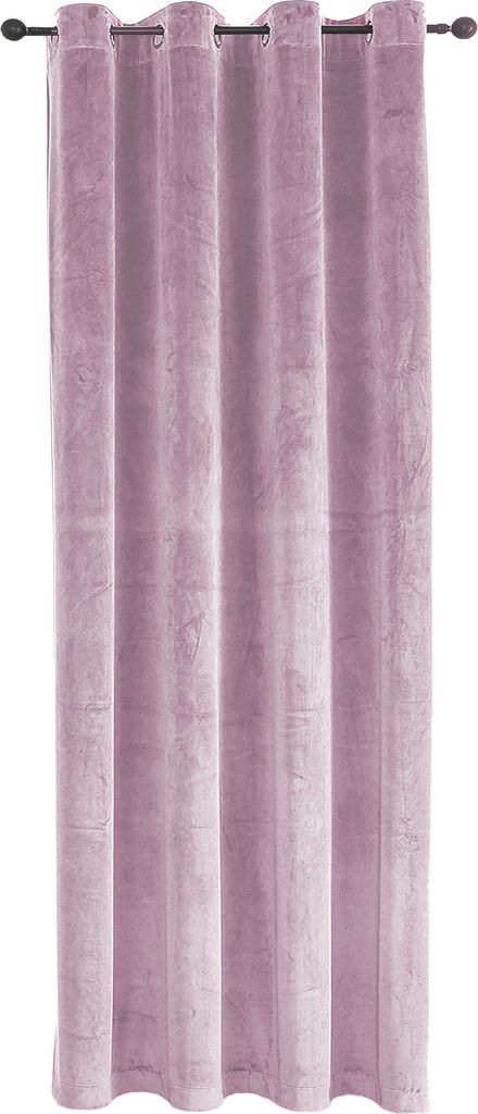 Verdunkelungsvorhang Samt weich Altrosa 140x225 cm Ösen Produktbild 