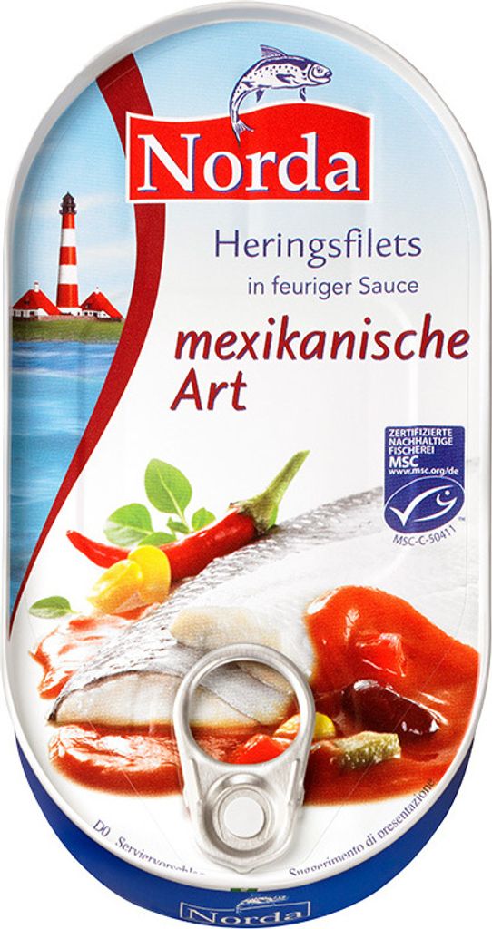 NORDA Heringsfilets in feuriger Sauce mexikanische Art 200g Produktbild 