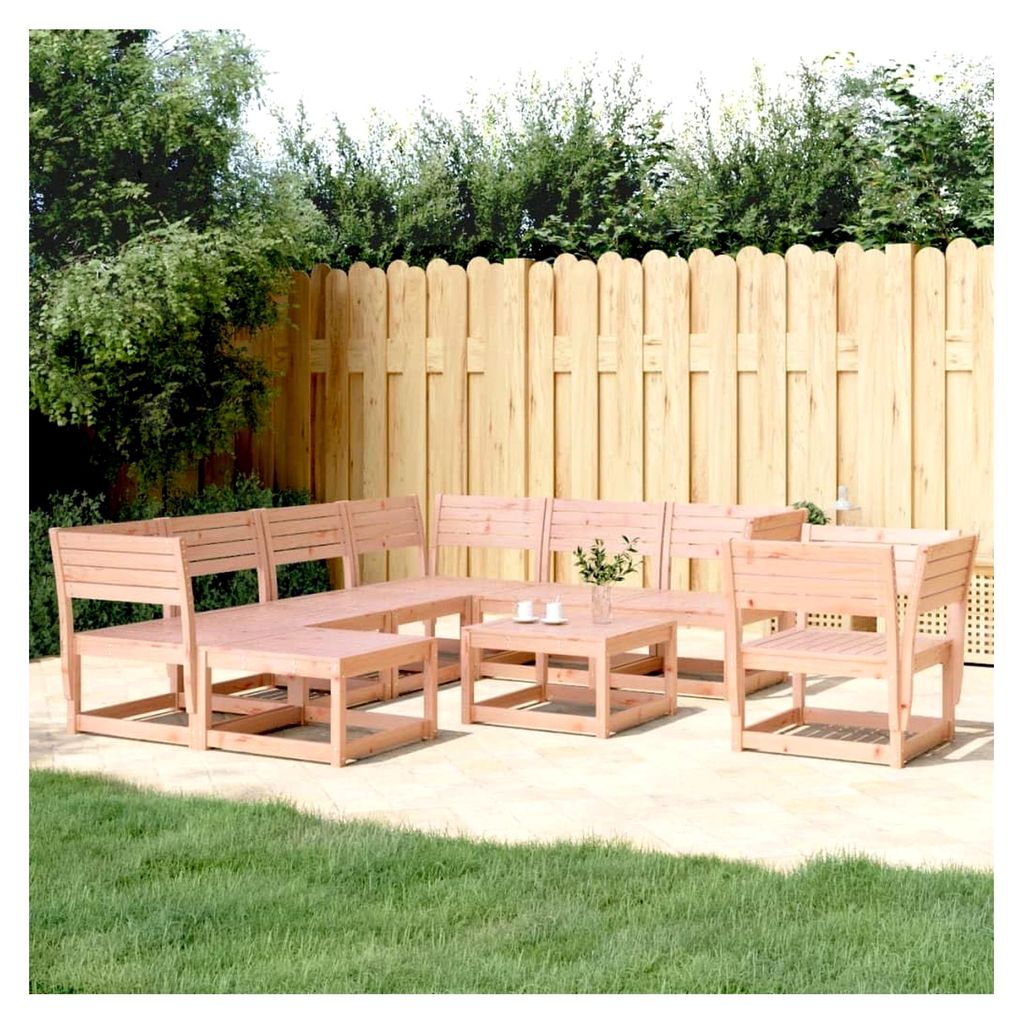 Outdoor Möbel Sets - 8-teiliges Garten-Lounge-Set Massivholz Douglas