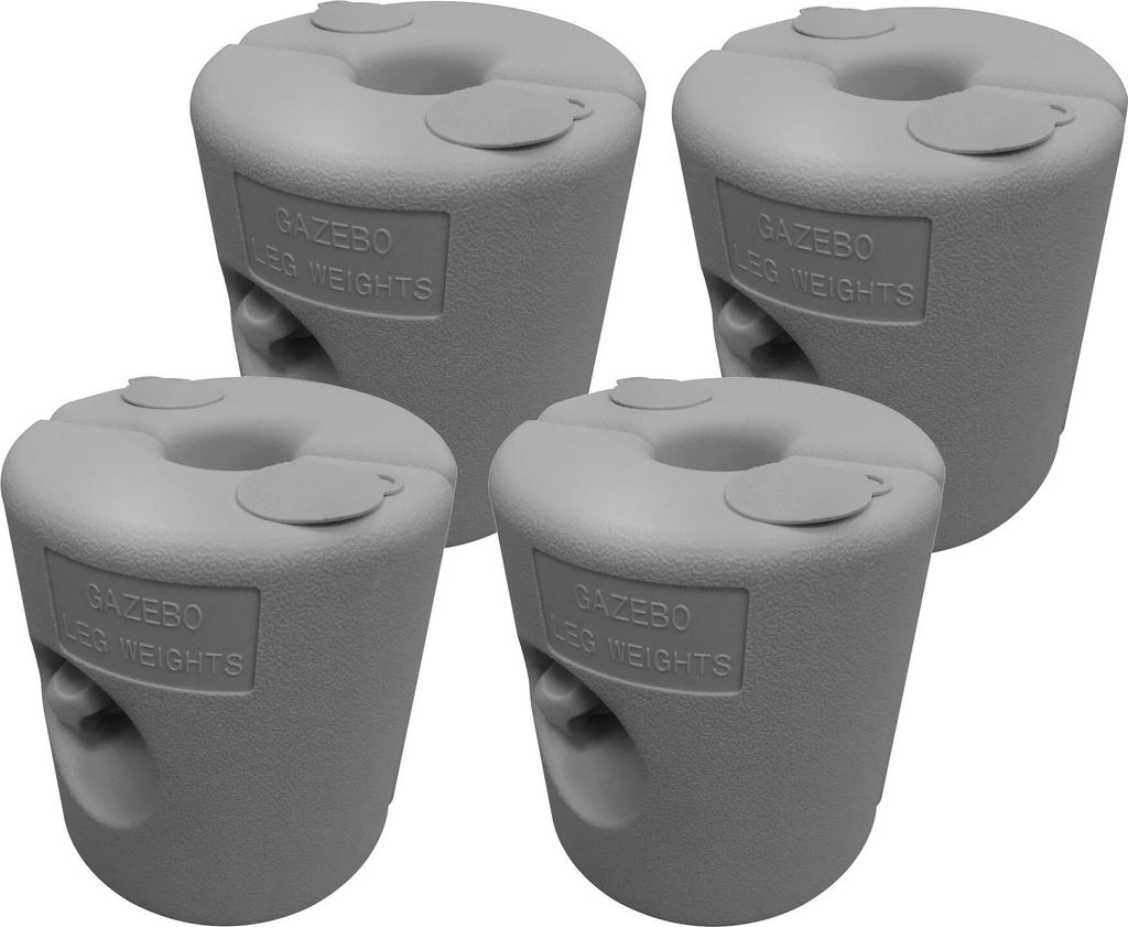 Gambe in plastica per gazebo grigio - set di 4 - pesi per Immagine del prodotto 