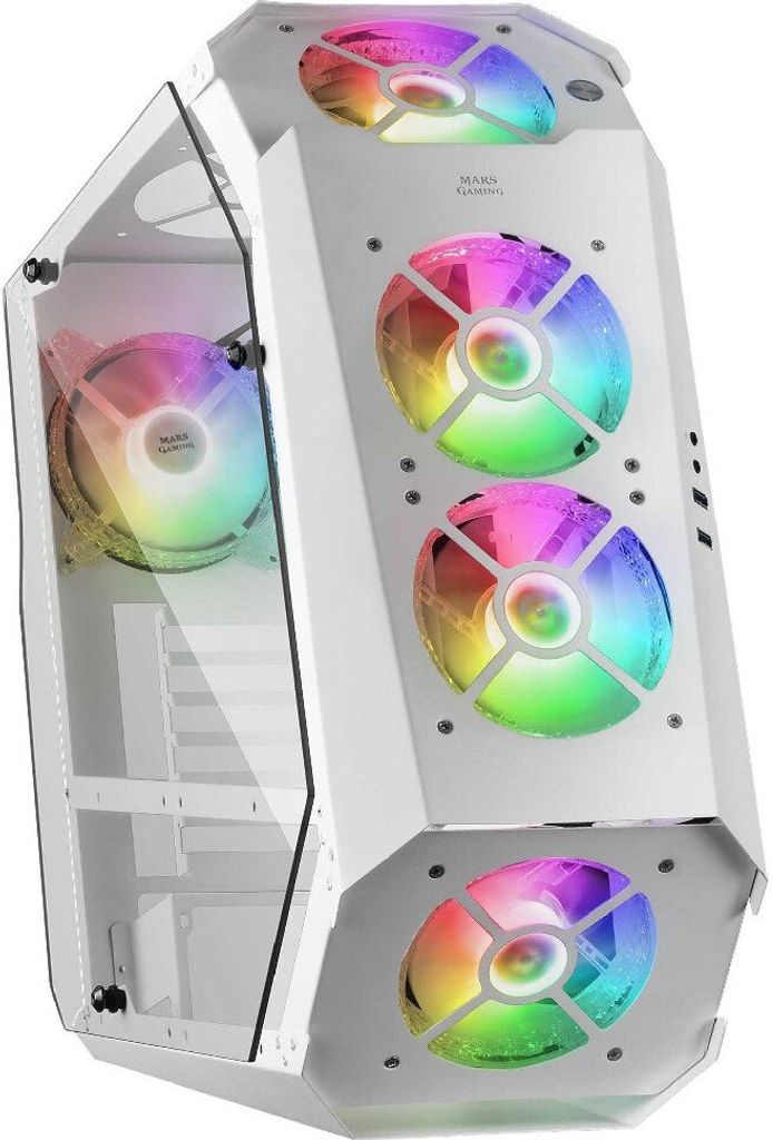 Mars Gaming Premium Mc51 Rgb Crystal Boîtier tour PC blanc Image du produit 